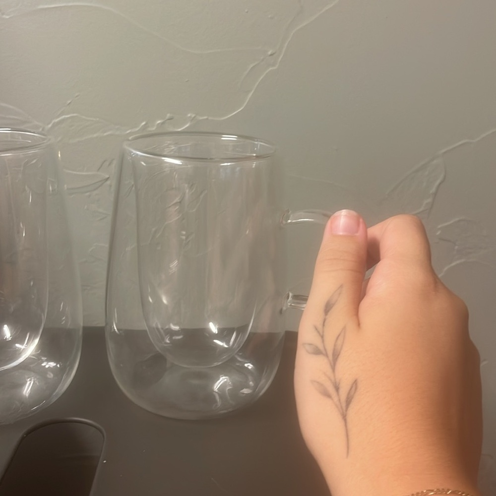 Double-Walled Glass Espresso Mugs - Clear - Picture 2 of 2